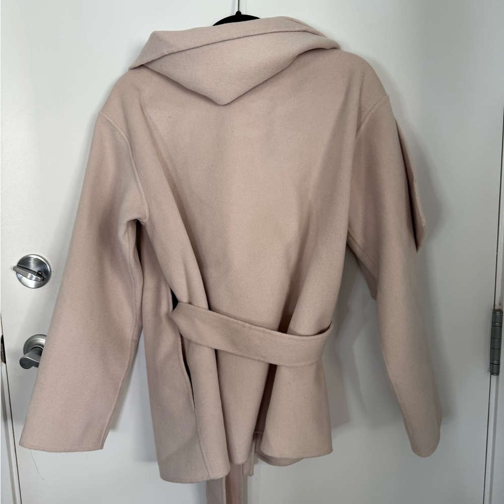 OAK + FORT Cream Women's Cape Jacket - Picture 3 of 7